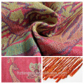 Mulheres quentes de inverno porca de caju floral xale cachecol jacquard pavão algodão paisley pashmina cachecol